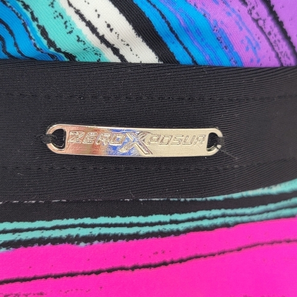 ZeroXposur Sun Smart Multi Color Print UPF 30+ Tankini Swim Top Sz L NEW - Picture 7 of 15